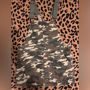 Women Camouflage Overall Dress